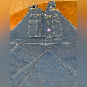 Big Smith Men's 42x30 Medium Blue Relaxed Fit Overalls NEW Halloween Scarecrow